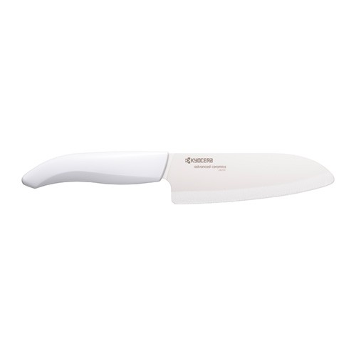 Kyocera Revolution Series Knives, 5-1/2-inch Santoku Knife, White Blade